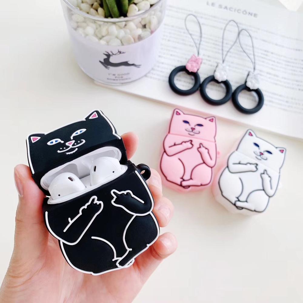 Cartoon Cat AirPods Case